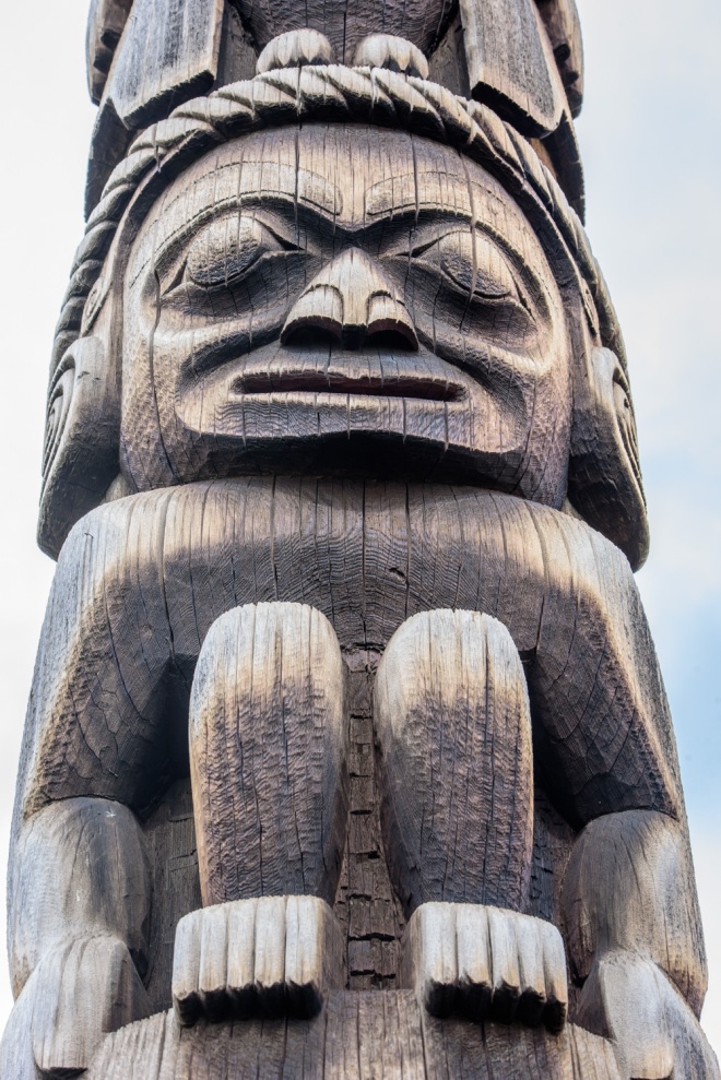 They are artistic masterpieces and they inspired the painter Emily Carr, but the cluster of totem poles at Gitranyow are found in front of a humble gas bar in a not very prosperous First Nations community. They have stood for more than a century in some cases. (Richard McGuire photo)
