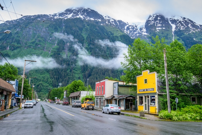 Once a busy mining community, the quiet town of Stewart. B.C. sits in a spectacular location at the base of the mountains. Many of its old wooden buildings have a unique charm. (Richard McGuire photo)